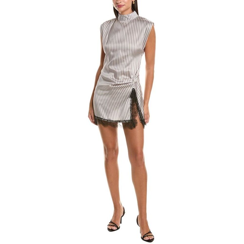Hl Affair Womens Stripe Mini Dress, Brown